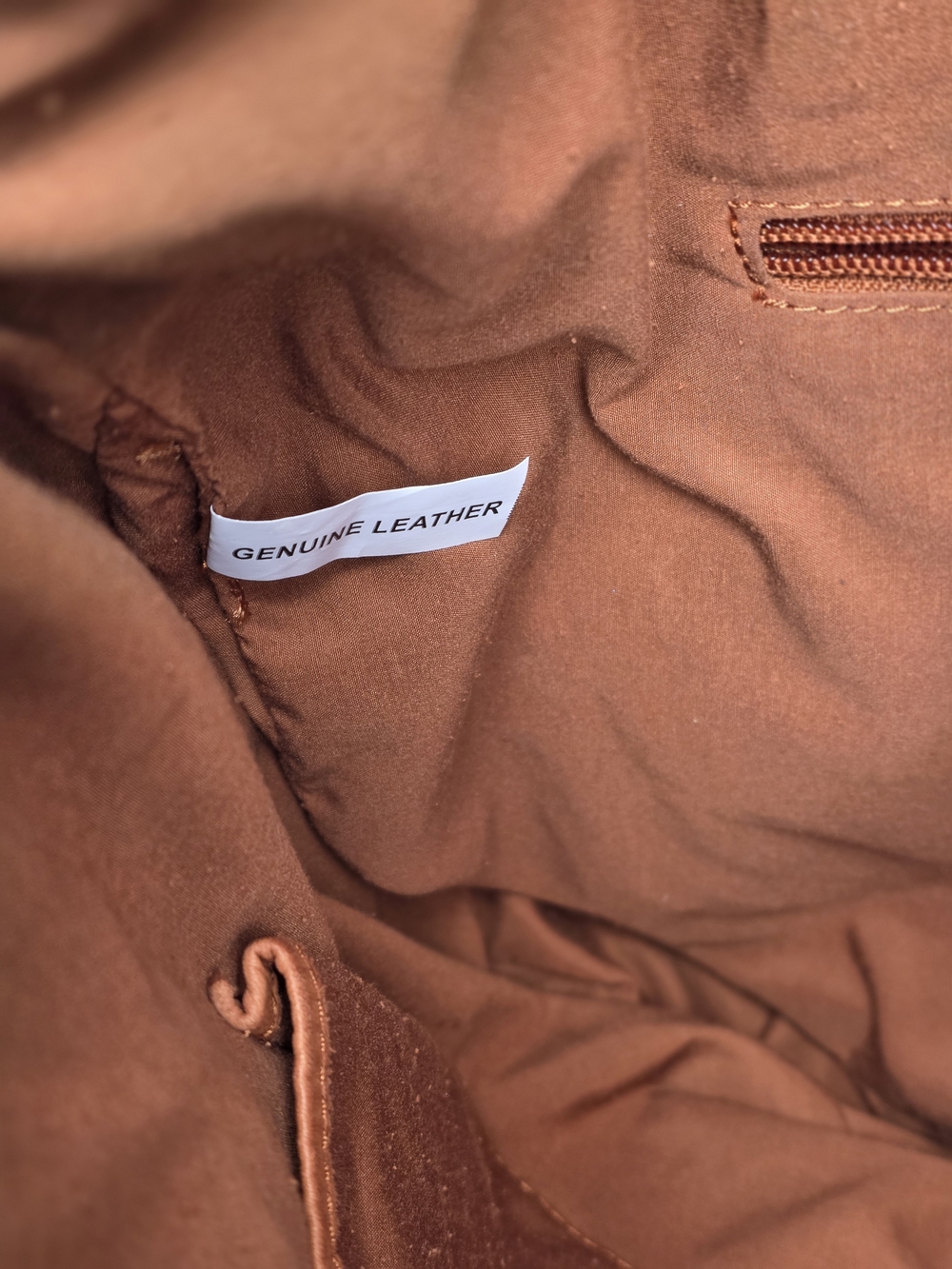 Women's Marta Ponti Leather Hobo Bag in Cognac. BRAND NEW! - Picture 5 of 7